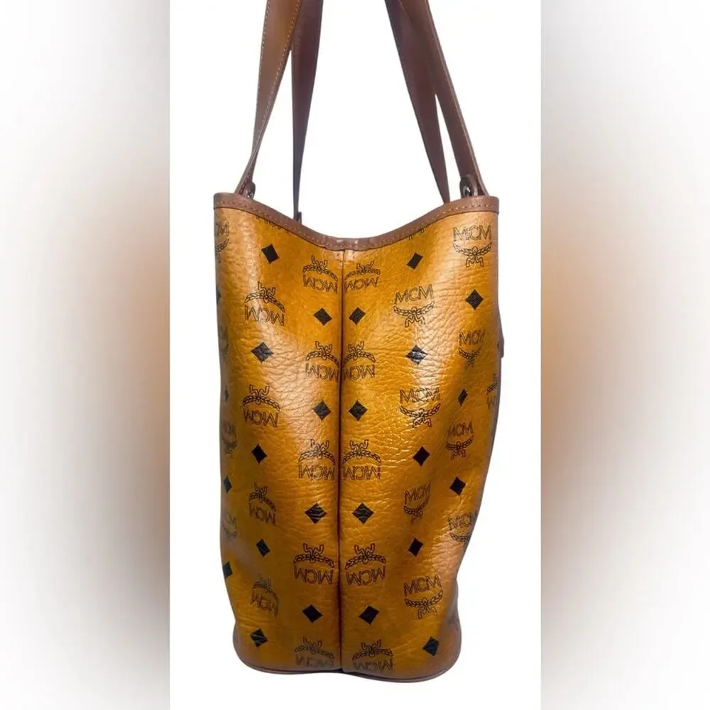 MCM Cognac Visetos Top Handle Tote – Very Good Condition